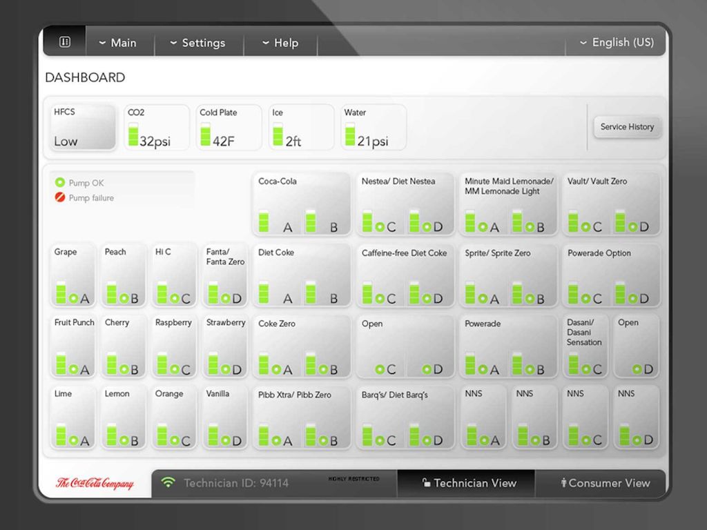 Metadesign Coca Cola Freestyle Admin Dashboard Design