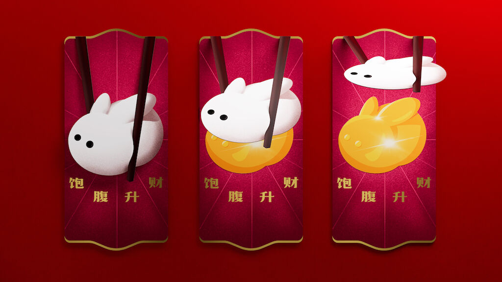 Year of rabbit-Dumpling close in